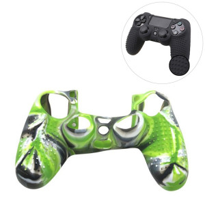 Étui de protection en silicone antidérapant pour Sony PS4 (noir + vert) SH21BG831-20