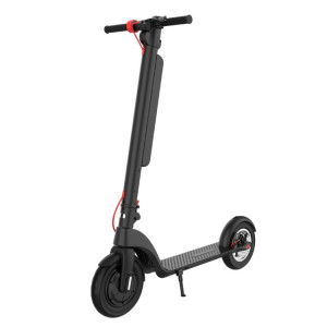  Scooter électrique pliable étanche extérieur X8 avec pneus à vide de 10 pouces et écran LCD et lumières LED et batterie au lithium 10AH, charge: 20-100 kg (noir) SH1BEU421-20