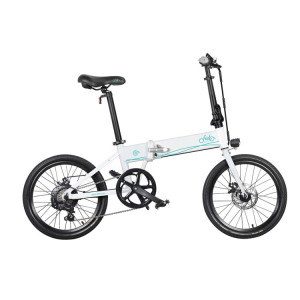  FIIDO D4S 10.4Ah 250W trois vitesses à vitesse variable 20 pouces roue à rayons vélo électrique pliable, vitesse de fissure jusqu'à 30 km / h (blanc) SF0WEU642-20