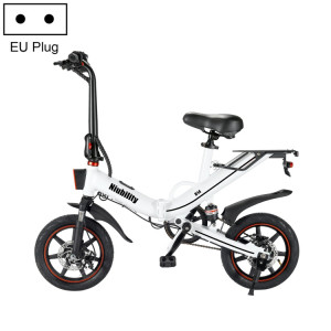  NIUBILITÉ B14 15AH 48V 400W Bicyclette électrique pliante avec pneus de 14 pouces, prise EU (blanc) SH5WEU751-20