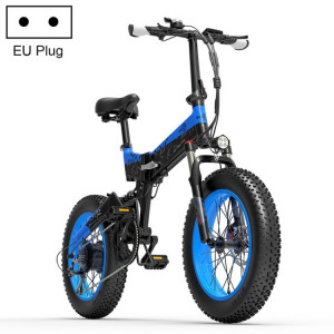  Bézior XF200 48V15AH 1000W Vélo électrique pliant avec des pneus de 20 pouces, prise EU (Bleu noir) SB2LEU382-20