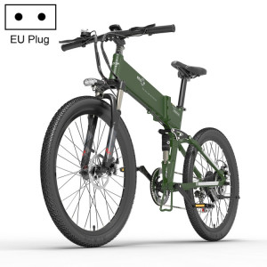 BEZIOR X500 PRO 10.4AH 500W Pliant Vélo de montagne électrique avec des pneus de 26 pouces, prise EU (Army Green) SB4GEU1692-20