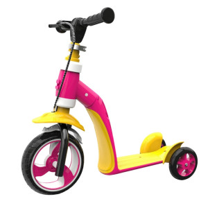 Scooter multifonctionnel à trois roues pour enfants 2 en 1 (rose) SH019F980-20