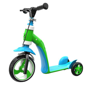 Scooter multifonctionnel à trois roues pour enfants 2 en 1 (vert) SH019G284-20