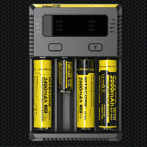 NOUVEAU Chargeur Digi Smart i4 Intelligent Nitecore avec indicateur DEL pour piles 14500, 16340 (RCR123), 18650, 22650, 26650, Ni-MH et Ni-Cd (AA, AAA) SH4303209-20