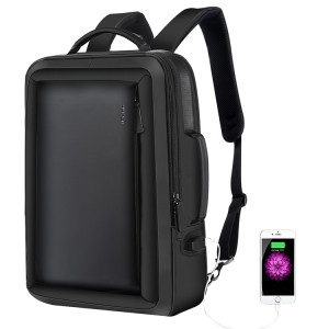 Bopai 751-006551 Sac à dos pour ordinateur portable respirant et décontracté de grande capacité avec interface USB externe, taille: 30 x 12 x 44 cm (noir) SB598B1490-20