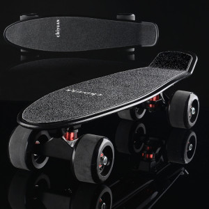 Shining Fish Plate Scooter Skateboard à quatre roues à inclinaison simple avec meule de 72 mm (noir) SH643B417-20
