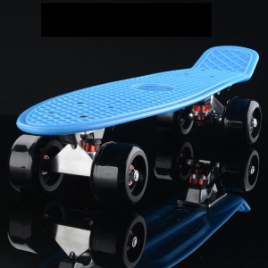 Shining Fish Plate Scooter Skateboard à quatre roues à inclinaison simple avec roue de 72 mm (noir bleu) SH46BL138-20