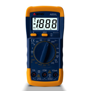 Instrument électrique domestique de multimètre de poche ANENG A830L (jaune bleu) SA759D935-20