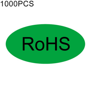 Étiquette RoHS autocollante d'autocollant RoHS de forme ovale de 1000 pièces, taille: 10x20mm SH1054629-20