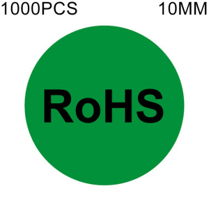 Étiquette RoHS autocollante d'autocollant RoHS de forme ronde de 1000 PCS, diamètre: 10mm SH10551633-20