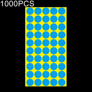 Étiquette de marque d'autocollant de marque colorée auto-adhésive de forme ronde de 1000 PCS (bleu) SH058L500-20