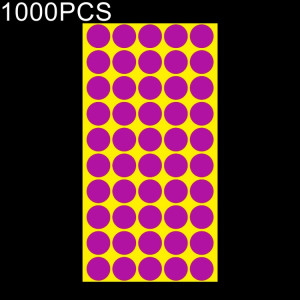 Étiquette de marque d'autocollant de marque colorée auto-adhésive de forme ronde de 1000 PCS (violet) SH058P1361-20