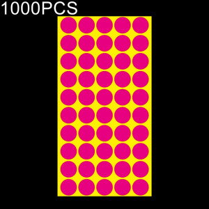 Étiquette de marque d'autocollant de marque colorée auto-adhésive de forme ronde de 1000 PCS (rose rouge) SH58RR105-20