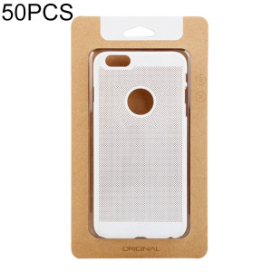 Boîte d'emballage en papier kraft de 50 pièces de haute qualité pour iPhone (5,5 pouces) Taille disponible: 164 mm x 89 mm x 7 mm (or) SH396J1213-20