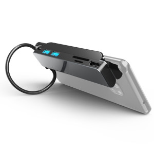 AD-065 6 en 1 USB-C / TYPE-C à 4K HDMI + SD / TF Slot de carte + Type-C + 2 USB 3.0 Style de dossier à dos de style multifonctionnel SH0089245-20