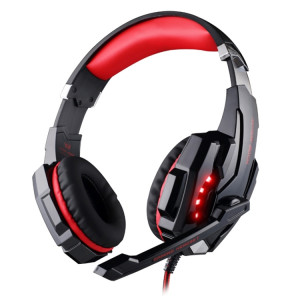 KOTION CHAQUE G9000 USB 7.1 Surround Sound Version Jeu Gaming Headphone Ordinateur Casque Écouteur Bandeau avec Microphone LED Lumière, Longueur du câble: Environ 2.2m (Rouge + Noir) SK112R1276-20