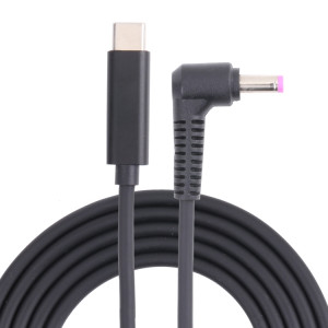 4.8 x 1,7 mm mâle au câble adaptateur mâle USB-C / C / C, longueur de câble: 1,8 m SH01591298-20