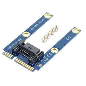 Mini carte PCI-E mSATA SSD à SATA 7 broches MPCIe Extension (Bleu) SM181L256-20
