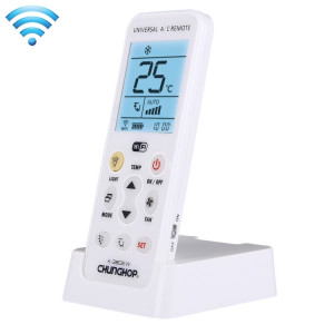 CHUNGHOP K-380EW WiFi télécommande universelle pour climatiseur LCD avec support, prise en charge du réseau 2G / 3G / 4G / WiFi (blanc) SC02001942-20