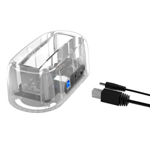 ORICO 6139U3 2,5 / 3,5 pouces Transparent SATA vers USB 3.0 Station d'accueil pour disque dur (Transparent) SO229T21-20