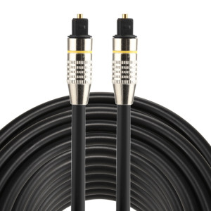 Câble audio numérique Toslink mâle à mâle à tête métallique nickelé de 20m OD6.0mm SH0380294-20