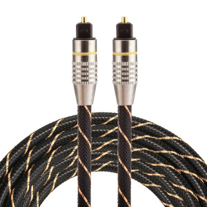 Câble audio tissé Toslink mâle à câble numérique optique mâle de 2m OD6.0mm plaqué or SH03851791-20