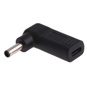 Connecteur adaptateur coudé USB-C / Type-C femelle à fiche mâle 4,5 x 3,0 mm (noir) SH432B1076-20