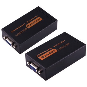 Adaptateur VGA & Audio Extender 1920x1440 HD 100m Cat5e / 6-568B Adaptateur Récepteur Câble Expéditeur (Noir) SV583B381-20