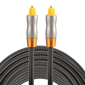 3m OD6.0mm plaqué or tête métallique tissé ligne Toslink mâle à mâle numérique câble audio optique SH0790624-20