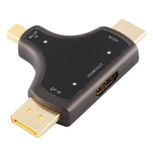 Adaptateur D62A DisplayPort + Mini DP + HDMI Mâle vers HDMI Femelle 3 en 1 SH084182-20
