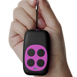 Copie à quatre touches colorées porte de porte de garage télécommande sans fil 433MHZ duplicateur de clonage de clé de copie (rose rouge) SH64RR446-20
