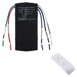 Kit de télécommande universel de lampe de ventilateur de plafond 85-265V minuterie commutateur de commande sans fil récepteur d'émetteur de vitesse du vent ajusté SH08751380-20