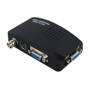 HOWEI HW-2404 BNC / S-Video to VGA Video Converter (Blue) SH912L1055-20