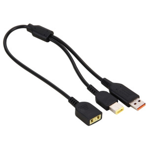 Big Square (Première Génération) Femelle à Lenovo YOGA 3 & Big Square (Première Génération) Interfaces Homme Câble d'Alimentation pour Ordinateur Portable Lenovo, Longueur: environ 30cm SB1186208-20