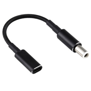 PD 100W 18,5-20V 7,4 x 0,6 mm vers adaptateur USB-C / Type-C Câble tresse en nylon pour Dell SH119586-20