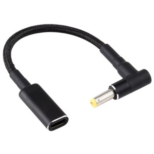 Coude 5,5 x 1,7 mm vers adaptateur USB-C / Type-C Câble tressé en nylon SH1198629-20