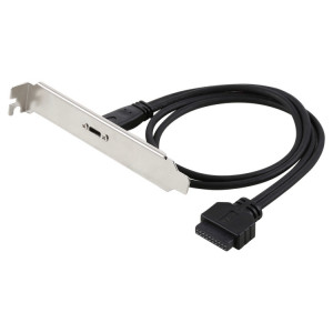 50cm USB-C / Type-C Femelle à USB 3.0 Motherboard Câble de support de support d'extension de panneau femelle à 20 broches SH13951365-20