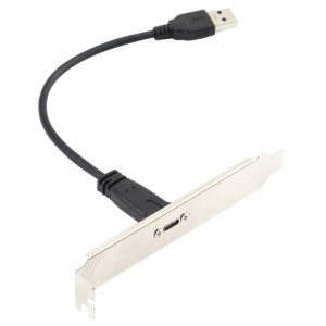 USB-C / Type-C Femme to USB 3.0 Câble de châssis d'extension de l'ordinateur mâle avec déflecteur SH1439216-20
