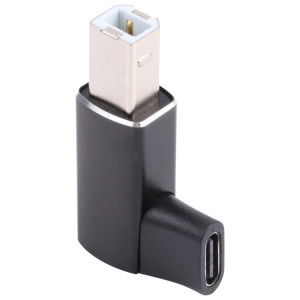 USB-C / TYPE C femelle à l'adaptateur masculin MIDI USB 2.0 B pour instrument électronique / imprimante / scanner / piano (noir) SH514B1403-20