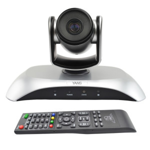 YANS YS-H110UH Caméra de vidéoconférence grand angle avec zoom USB HD 1080P 10X avec télécommande (argent) SY611S1768-20