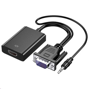 Convertisseur femelle HDCO-VGAM2 1080P VGA mâle à HDMI avec câble audio de 3,5 mm SH17841409-20