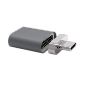 Heart USB-C / Type-C 3.1 Homme à USB-C / TYPE-C 3.1 Adaptateur magnétique 20 broches femelle (gris) SH962H1816-20