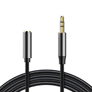 A13 Câble d'extension audio femelle de 3,5 mm à 3,5 mm, longueur de câble: 1,5 m (gris argenté) SH65SH1243-20