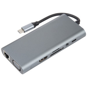 Adaptateur HUB de station d'accueil USB-C / Type-C 11 en 1 (port réseau 100M) SH2379404-20