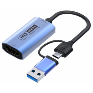 Z29C HDMI/F Femelle vers USB-C/Type-C+USB 3.0/M Mâle Carte de Capture Vidéo HD SH2415242-20