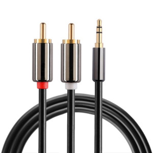 1m Jack plaqué or 3,5 mm à 2 x câble audio stéréo RCA mâle S1247227-20