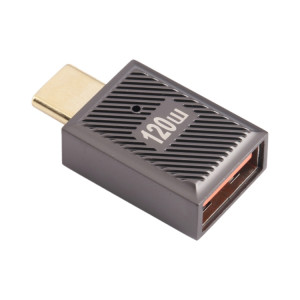 Adaptateur de charge droit USB-C/Type-C mâle vers USB femelle 10 Gbit/s (Gun Metal) SH02GM156-20