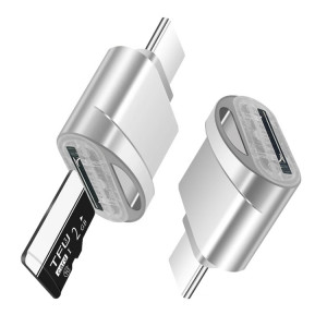 Adaptateur de lecteur USB-C / Type-C 3.1 vers carte Micro SD (carte TF) (argent) SH860S1814-20