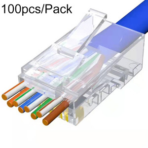 100 pièces Cat6e non blindé traversant la prise modulaire de connecteur RJ45 SH2898208-20
